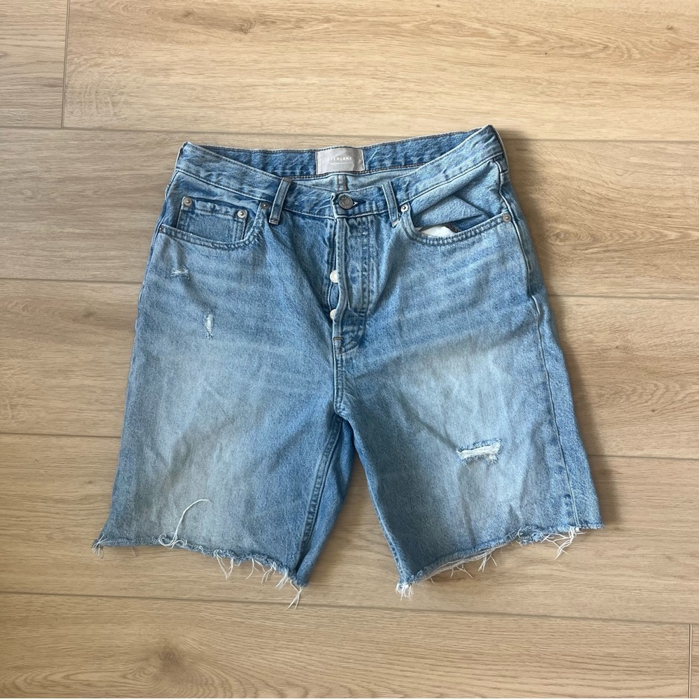 Everlane The Cheeky Long Denim Shorts